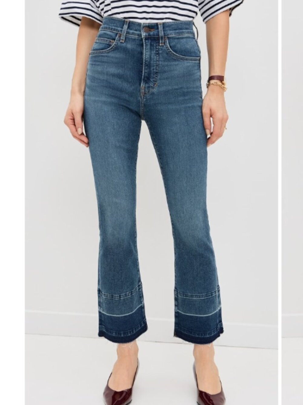 Veronica Beard Carolina Skinny Flare High Rise Jeans Size 25